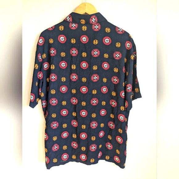 Jian Jun Bolo Korean Ice Silk Button Down Shirt size XL Casual Cool Lightweight - Picture 4 of 5